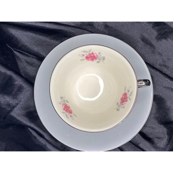 Vintage Flintridge Miramar, Bread & Butter Plates, Bone China, Pink Rose set/6 - Picture 8 of 9